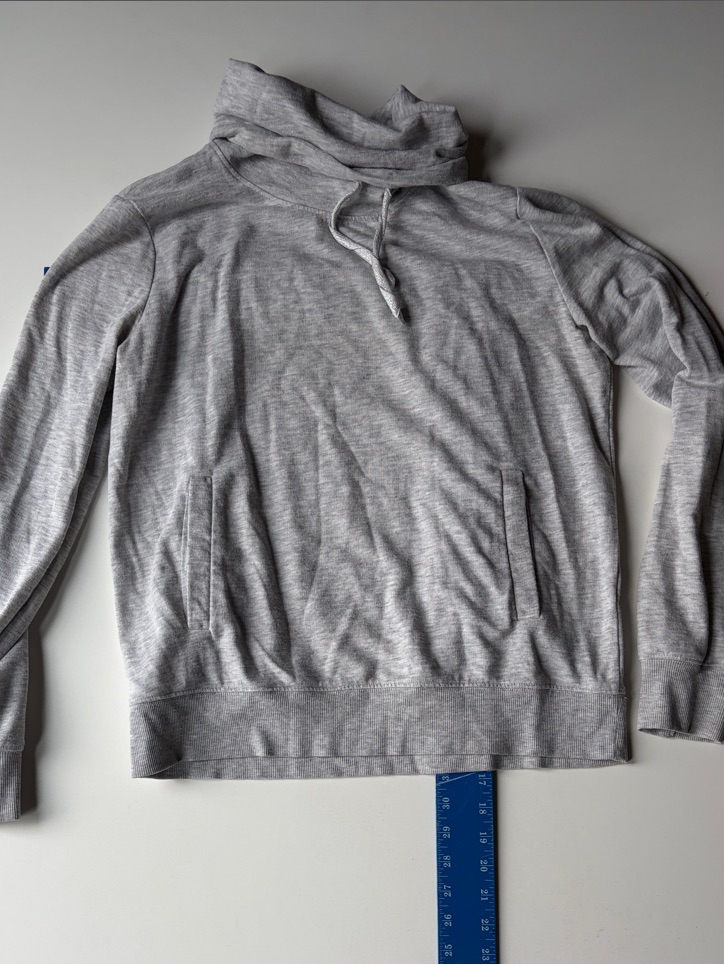 Light Gray Cowl Neck Pullover Sweater